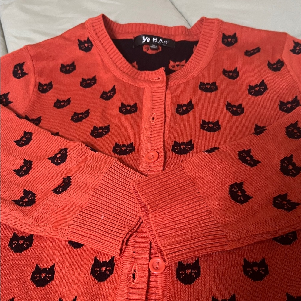 YEMAK Women's Knit Cardigan Sweater – 3/4 Sleeve Button Down Crewneck - Picture 5 of 9